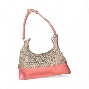 Tommy Hilfiger Pink and Tan Hobo Bag